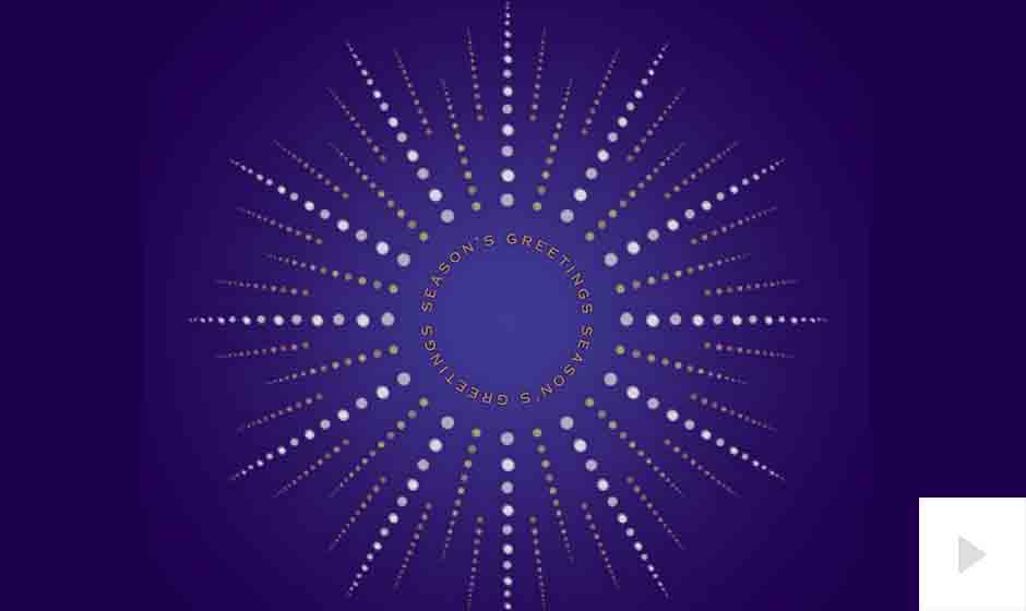Glimmering Rays Vivid Greetings Business Holiday Ecards