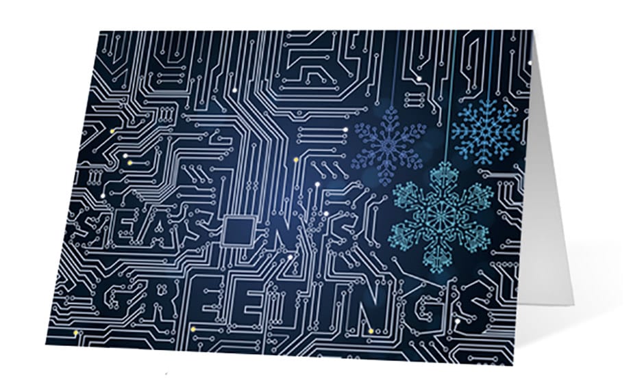 electronic expression corporate holiday greeting card thumbnail