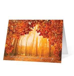 Thankful Moment corporate holiday greeting card thumbnail