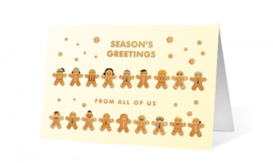 gingerbread corporate holiday greeting card thumbnail