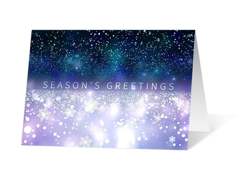 Sparkling Horizon color 2 2020 corporate holiday print greeting card thumbnail