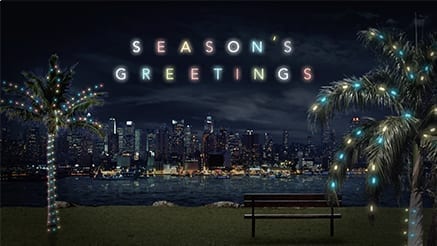 2017 Palm Tree Wishes corporate holiday ecard thumbnail