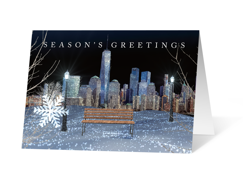 Snowy Park corporate holiday print thumbnail